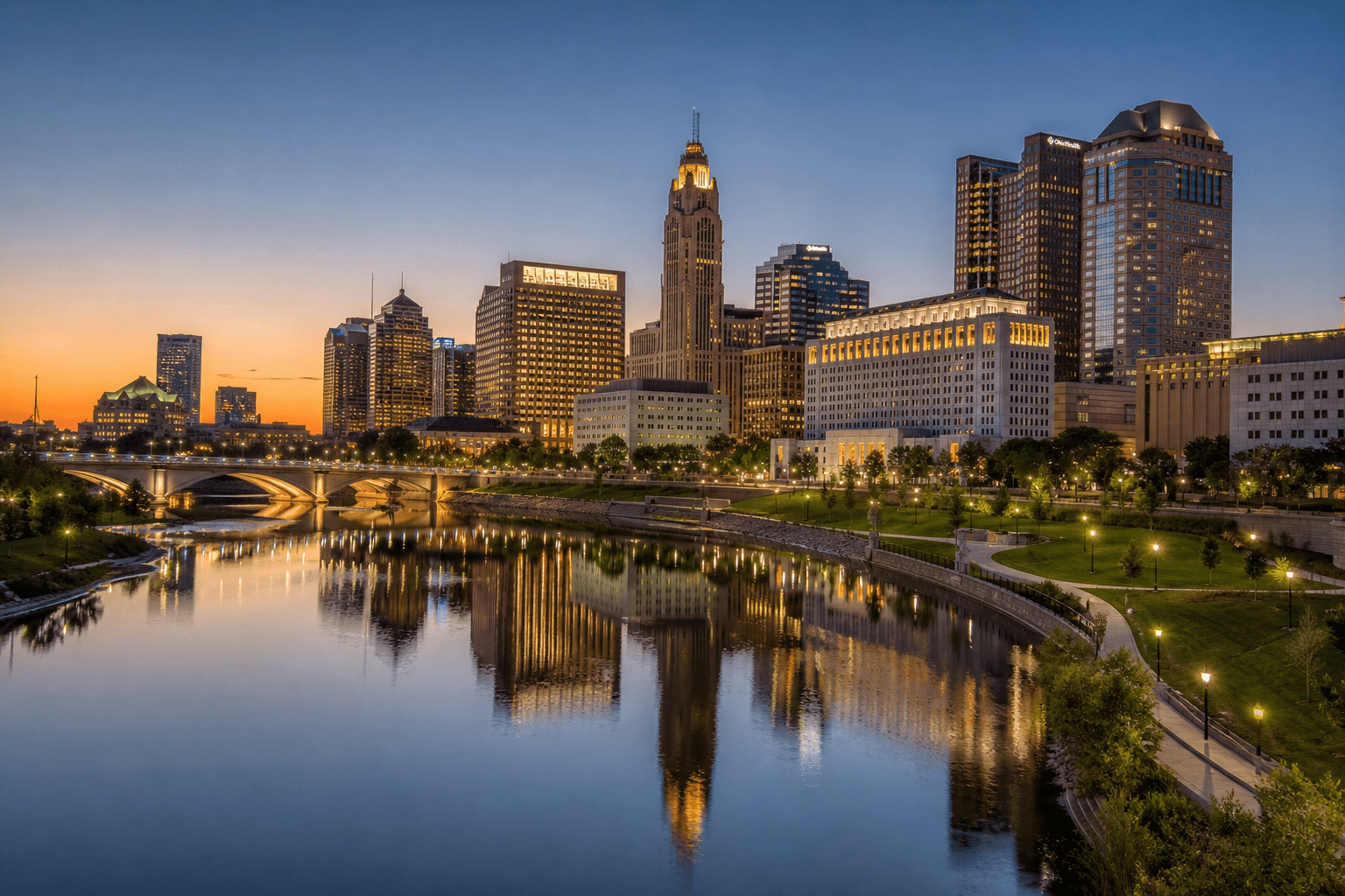 Ohio skyline - insurance services